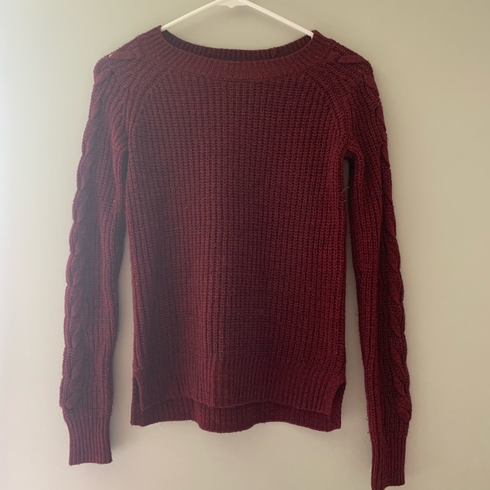 Super cute maroon - red sweater from Kohl’s.